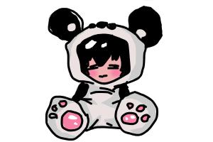 cute chibi panda girl