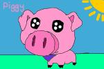 cute pigg with bandana