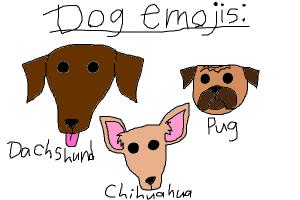 Dog emojis