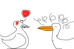 duck in love with a segul