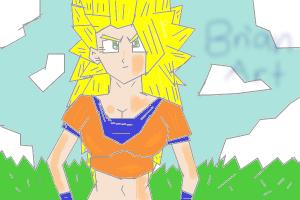 Girl goku super saiyan 3