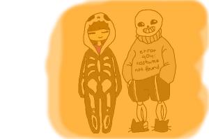 Halloween Sans n Frisk