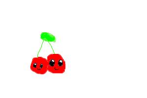 How to draw 2 cute cherries