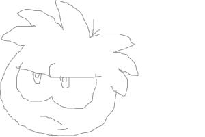 How to Draw a Black Puffle