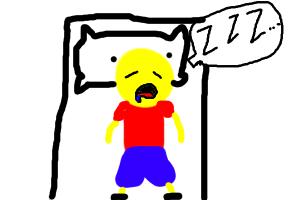 How to draw a boy in a bed
