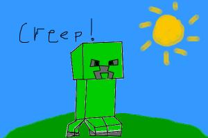 How to draw a creeper in the Sunlight
