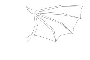 how to draw a dagon's wing