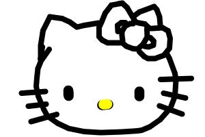 How to draw a hello kitty logo