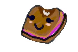 how to draw a kawaii pjbuttersandwich