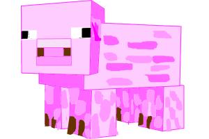 How to draw a minecraft pig