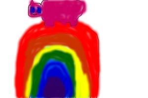 how to draw a rainbow with a fluffy unicorn