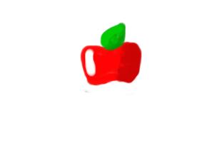 How to draw a simple apple.