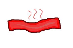 how to draw a simple bacon