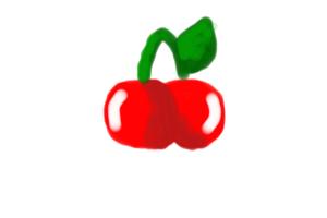 How to draw a simple cherries.