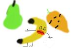 How to draw banana pear and a carrot