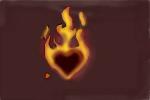 how to draw burning heart