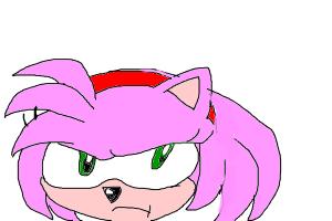 How to draw grumpy Amy Rose