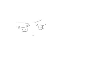 how to draw half eye closed anime eyes