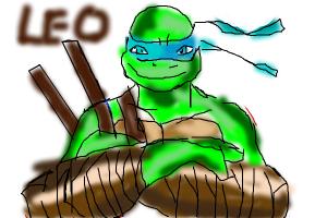 how to draw leo tmnt 2014