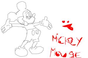 How to draw Mickey Mouse