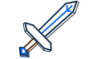 How to draw minecraft sword