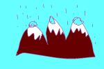 how to draw mountains snowy