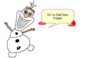 How to draw Olaf from Frozen