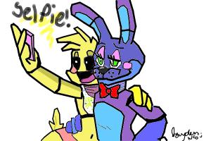 How to draw: Selfie - Toychica and Toybonnie