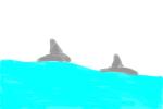 how to draw shark fins