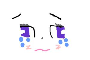 how to make a anime crying face