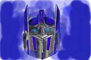 how to make the face of optimus prime