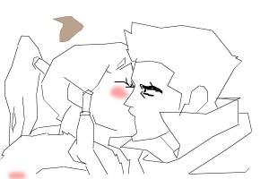 Korra and mako  kiss