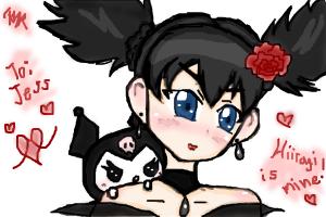 Kuromi's human form from:"Onegai my melody"