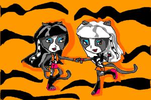 Monster High chibi werecat sisters