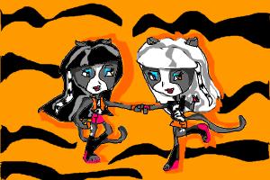 Monster High chibi werecat sisters