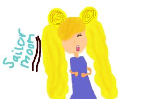 my little sisters drawing of sailor moon