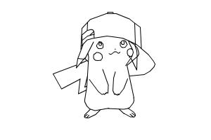 pikachu with hat - Drawing by cj7845 - DrawingNow