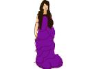 Purple dress with ruffles