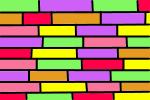 Rainbow Bricks Wall