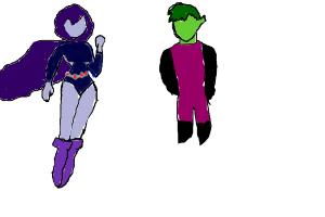 Raven and beast boy