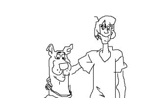 scooby and shaggy no colour