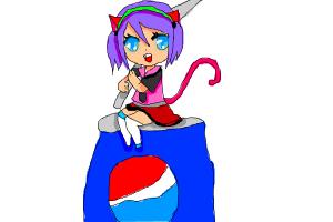 Soda loving cat