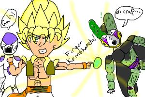 Steku vs Cell and Frieza