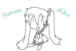 Vocaloid miku doodle