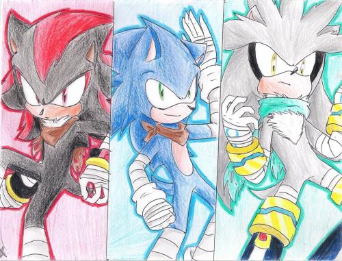 sonic, shadow, and silver Boom - picture by Gonfrecces - DrawingNow