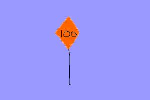100 road sign