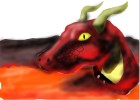 Draw a Dragon Head Out Of Magma