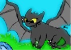 How to Draw Toothless Looking At a Fishy