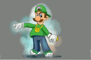 How to Draw a Gangster Luigi