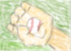 How to Draw Baseball Mitten With Ball